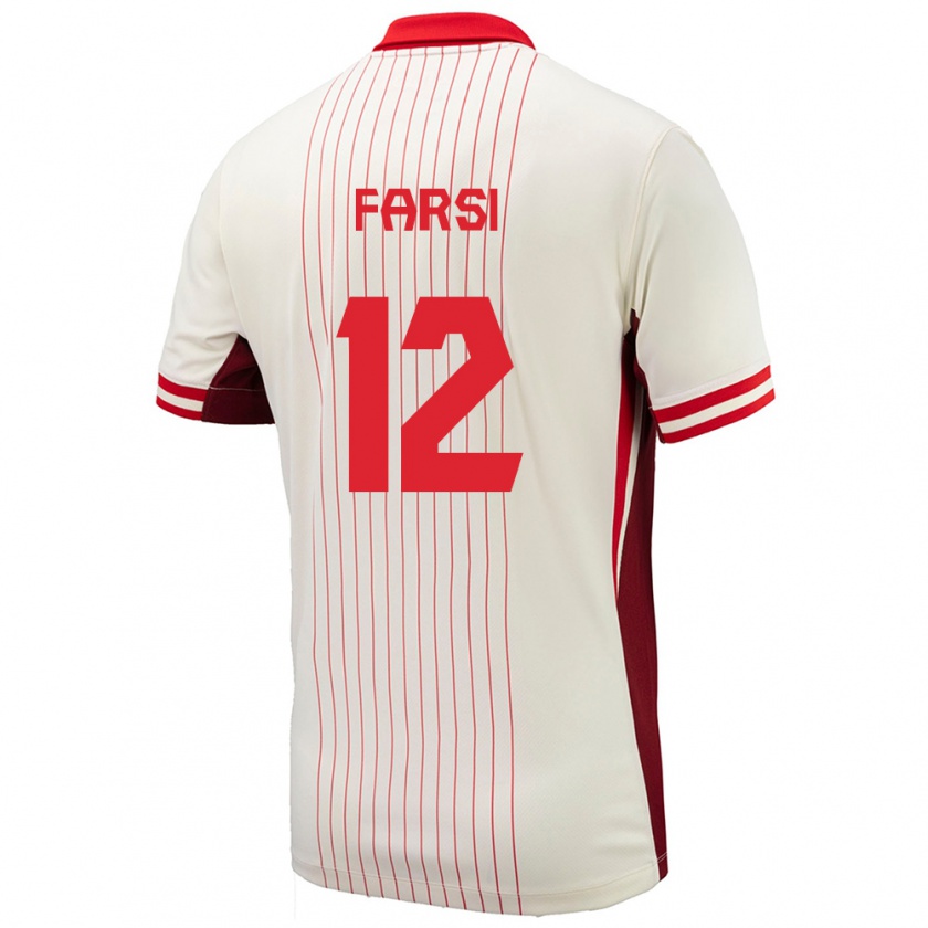 Kandiny Niño Camiseta Canadá Mohamed Farsi #12 Blanco 2ª Equipación 24-26 La Camisa Chile