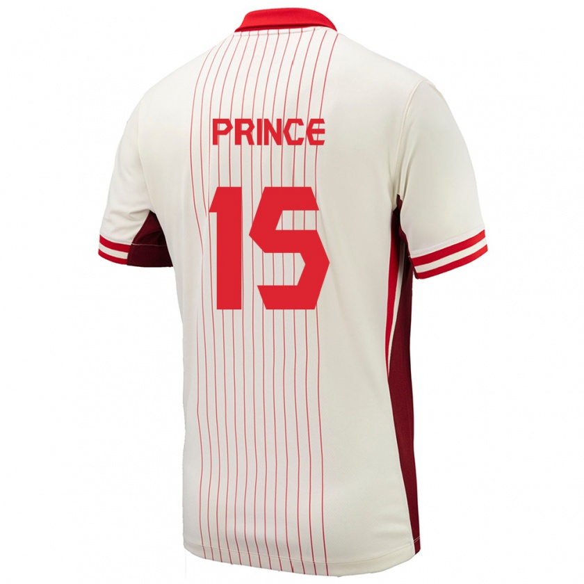 Kandiny Niño Camiseta Canadá Nichelle Prince #15 Blanco 2ª Equipación 24-26 La Camisa Chile