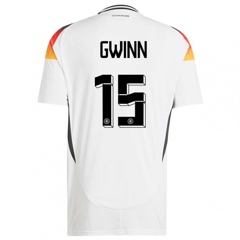Kandiny Hombre Camiseta Alemania Giulia Gwinn #15 Blanco 1ª Equipación 24-26 La Camisa Chile