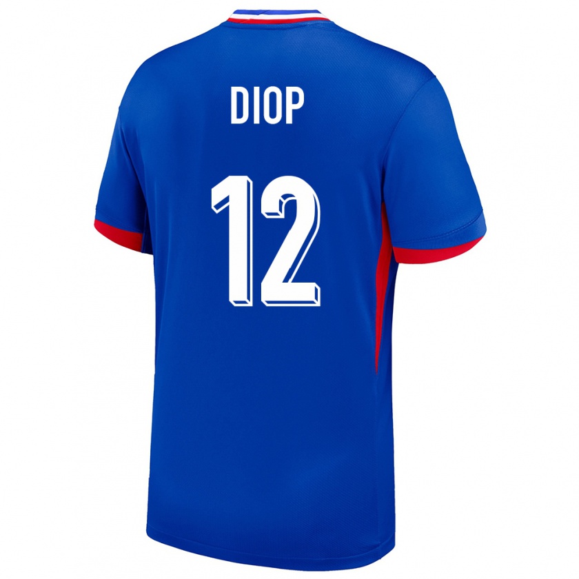Kandiny Hombre Camiseta Francia Sofiane Diop #12 Azul 1ª Equipación 24-26 La Camisa Chile