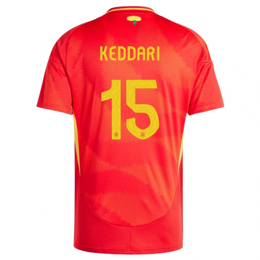 Kandiny Hombre Camiseta España Wassim Keddari #15 Rojo 1ª Equipación 24-26 La Camisa Chile