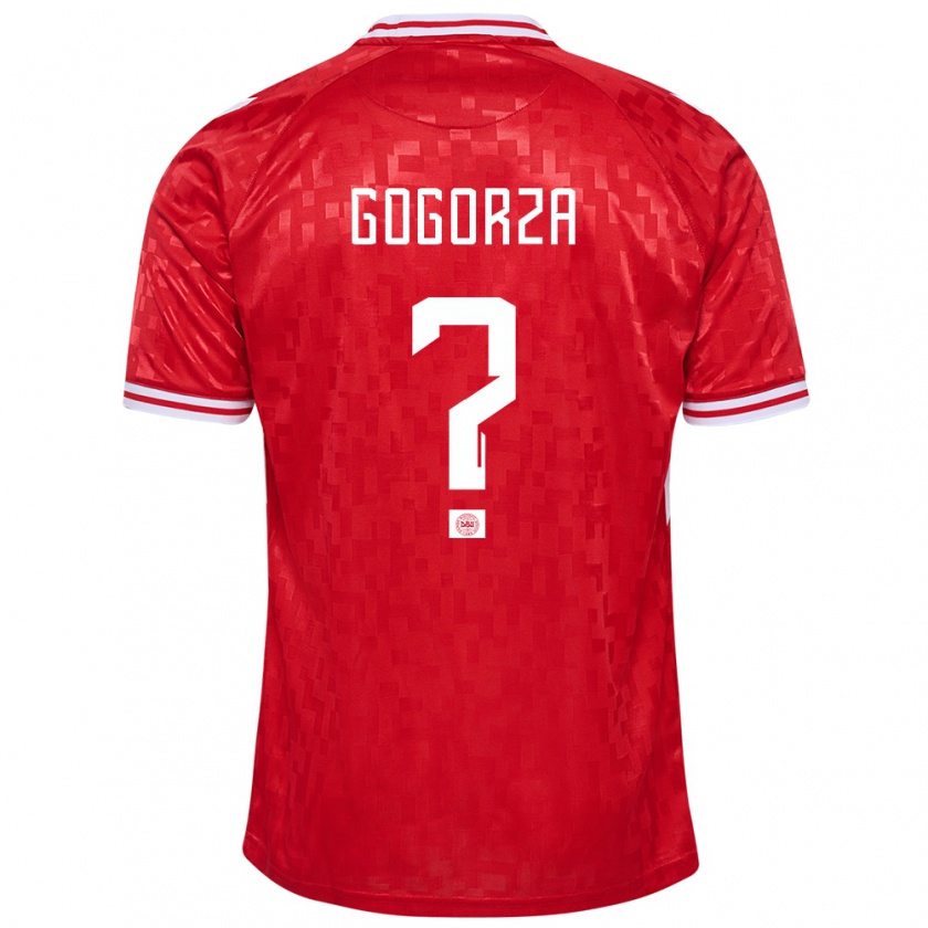 Kandiny Hombre Camiseta Dinamarca Mikel Gogorza #0 Rojo 1ª Equipación 24-26 La Camisa Chile