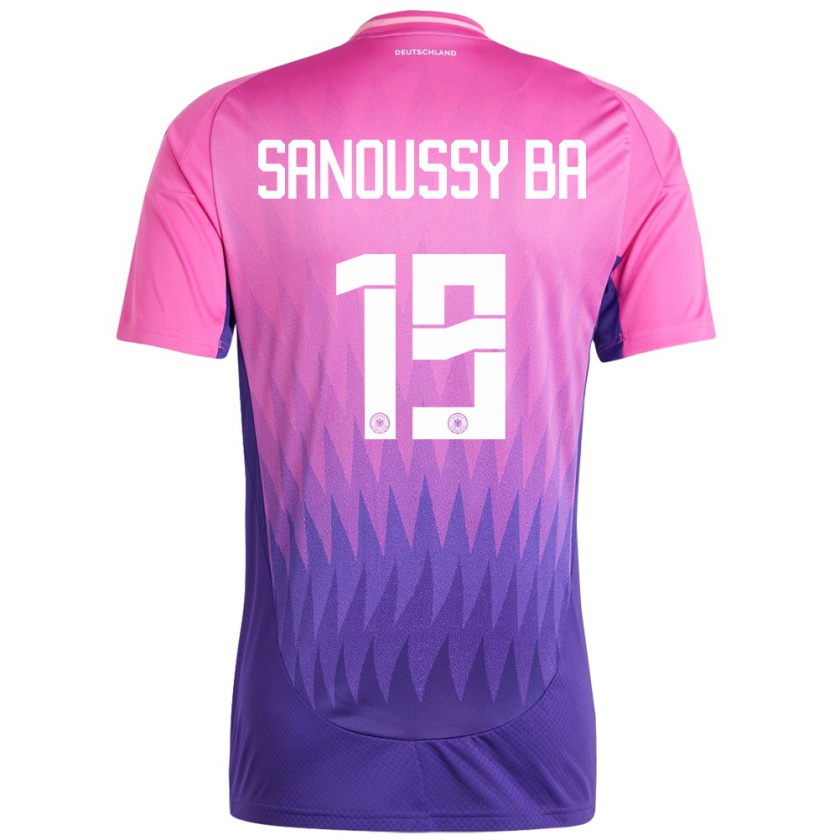 Kandiny Hombre Camiseta Alemania Sanoussy Ba #19 Rosado Morado 2ª Equipación 24-26 La Camisa Chile