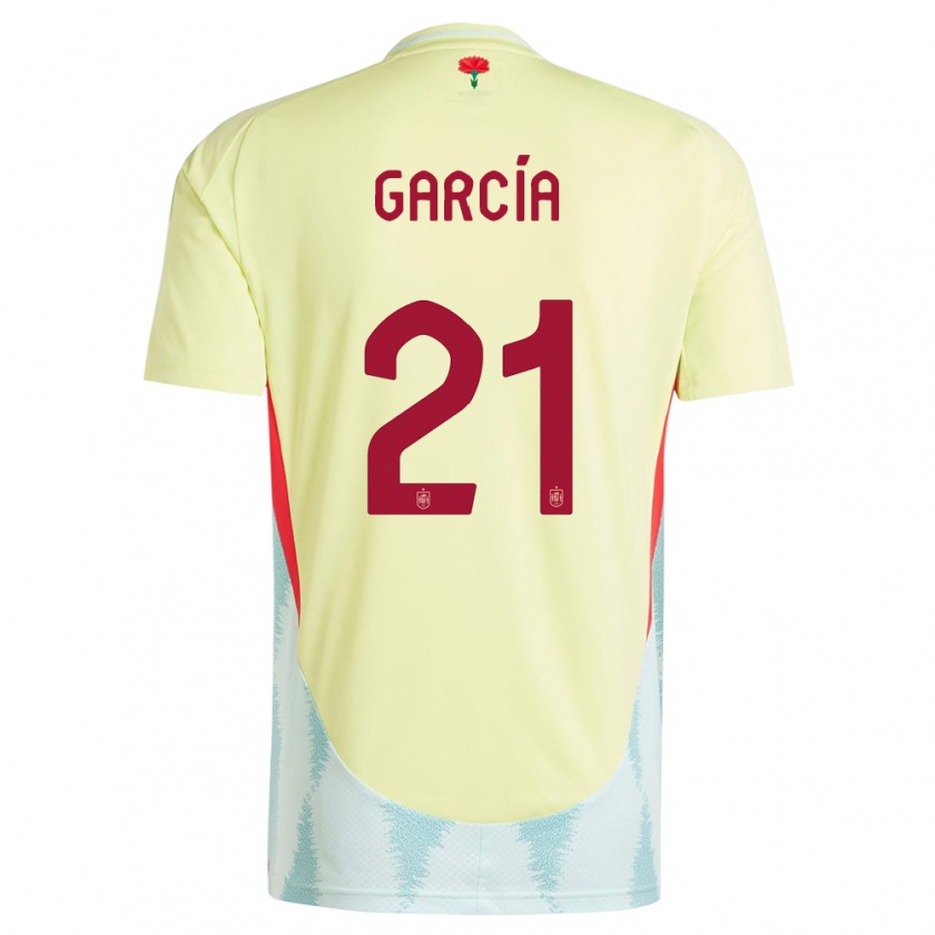 Kandiny Hombre Camiseta España Sheila Garcia #21 Amarillo 2ª Equipación 24-26 La Camisa Chile