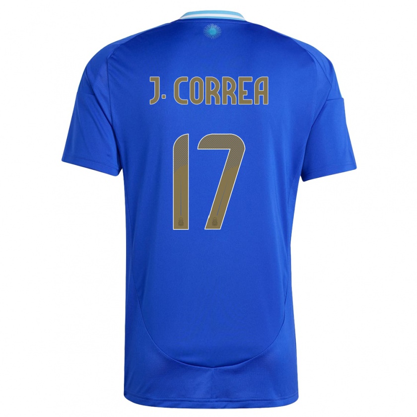 Kandiny Hombre Camiseta Argentina Joaquin Correa #17 Azul 2ª Equipación 24-26 La Camisa Chile