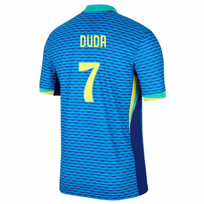 Kandiny Hombre Camiseta Brasil Duda Francelino #7 Azul 2ª Equipación 24-26 La Camisa Chile