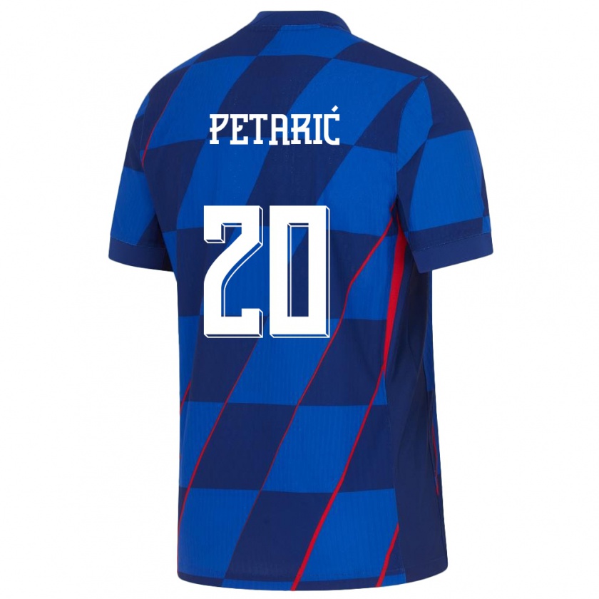Kandiny Hombre Camiseta Croacia Nika Petaric #20 Azul 2ª Equipación 24-26 La Camisa Chile