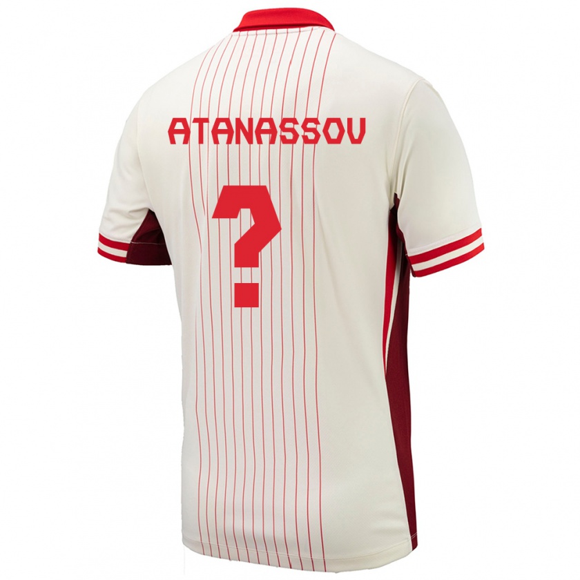 Kandiny Hombre Camiseta Canadá Georgi Atanassov #0 Blanco 2ª Equipación 24-26 La Camisa Chile
