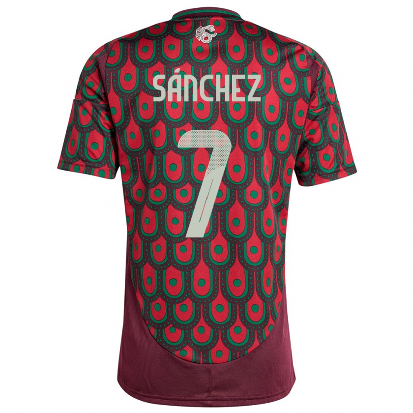 Kandiny Mujer Camiseta México Maria Sanchez #7 Granate 1ª Equipación 24-26 La Camisa Chile