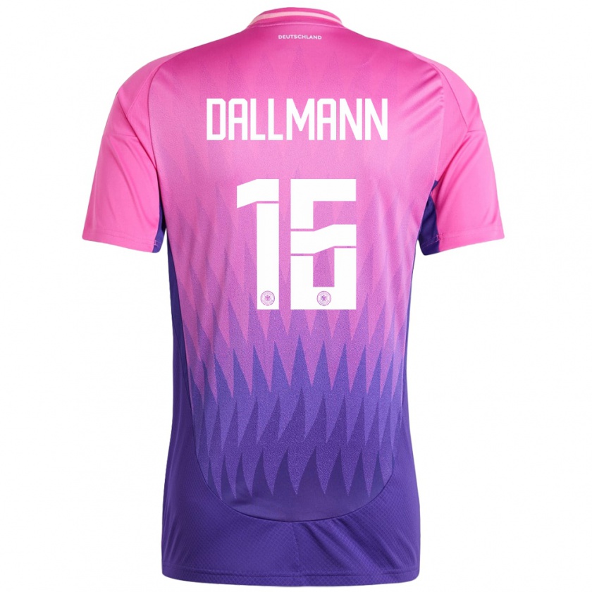 Kandiny Mujer Camiseta Alemania Linda Dallmann #16 Rosado Morado 2ª Equipación 24-26 La Camisa Chile