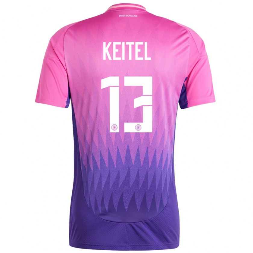 Kandiny Mujer Camiseta Alemania Yannik Keitel #13 Rosado Morado 2ª Equipación 24-26 La Camisa Chile