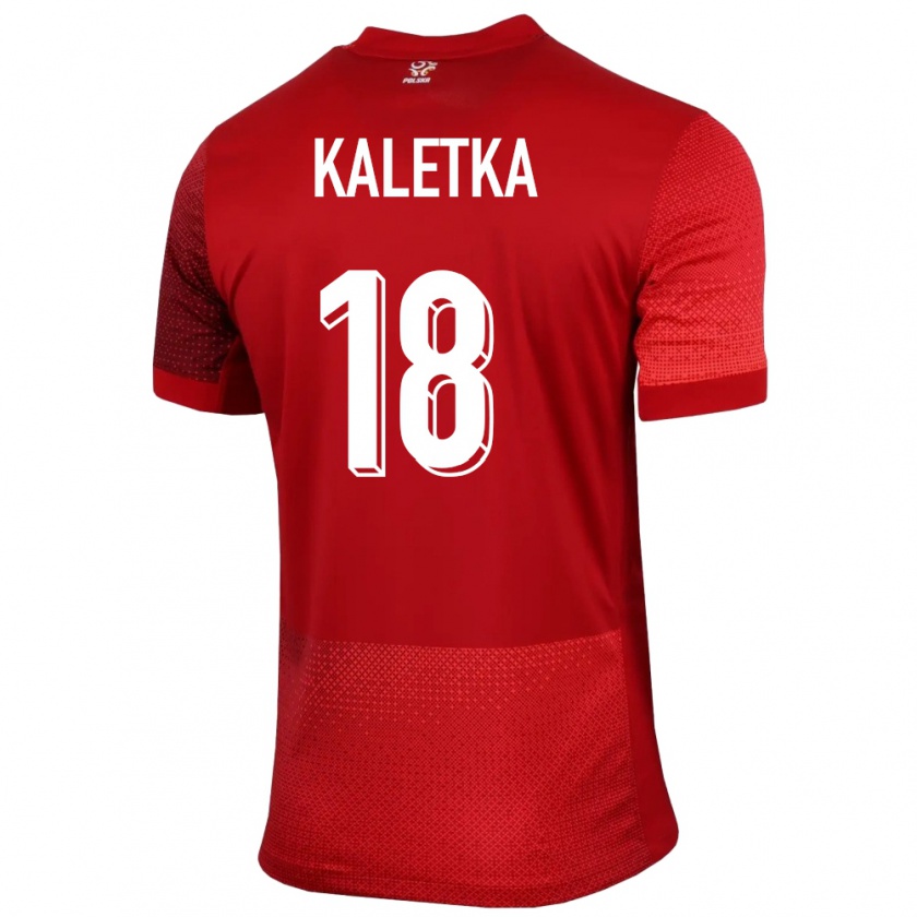 Kandiny Mujer Camiseta Polonia Nikol Kaletka #18 Rojo 2ª Equipación 24-26 La Camisa Chile