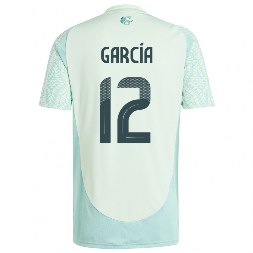 Kandiny Mujer Camiseta México Eduardo Garcia #12 Lino Verde 2ª Equipación 24-26 La Camisa Chile