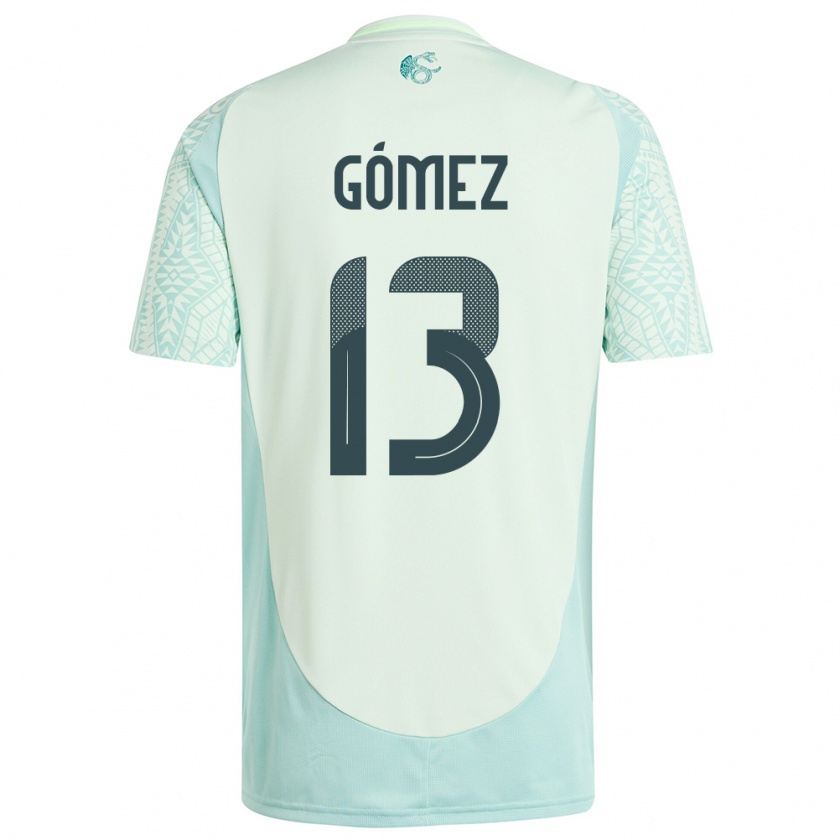 Kandiny Mujer Camiseta México Diego Gomez #13 Lino Verde 2ª Equipación 24-26 La Camisa Chile