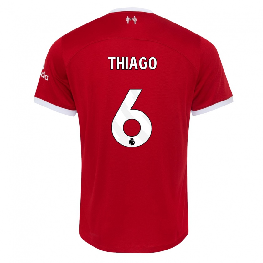 Kandiny Niño Camiseta Thiago #6 Rojo 1ª Equipación 2023/24 La Camisa Chile