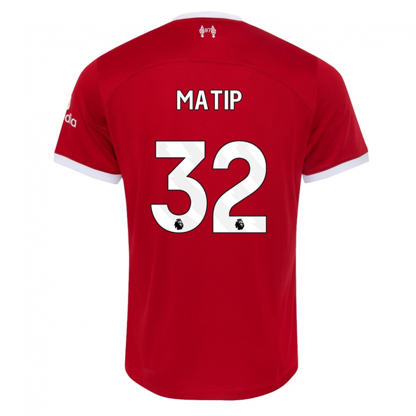 Kandiny Niño Camiseta Joel Matip #32 Rojo 1ª Equipación 2023/24 La Camisa Chile