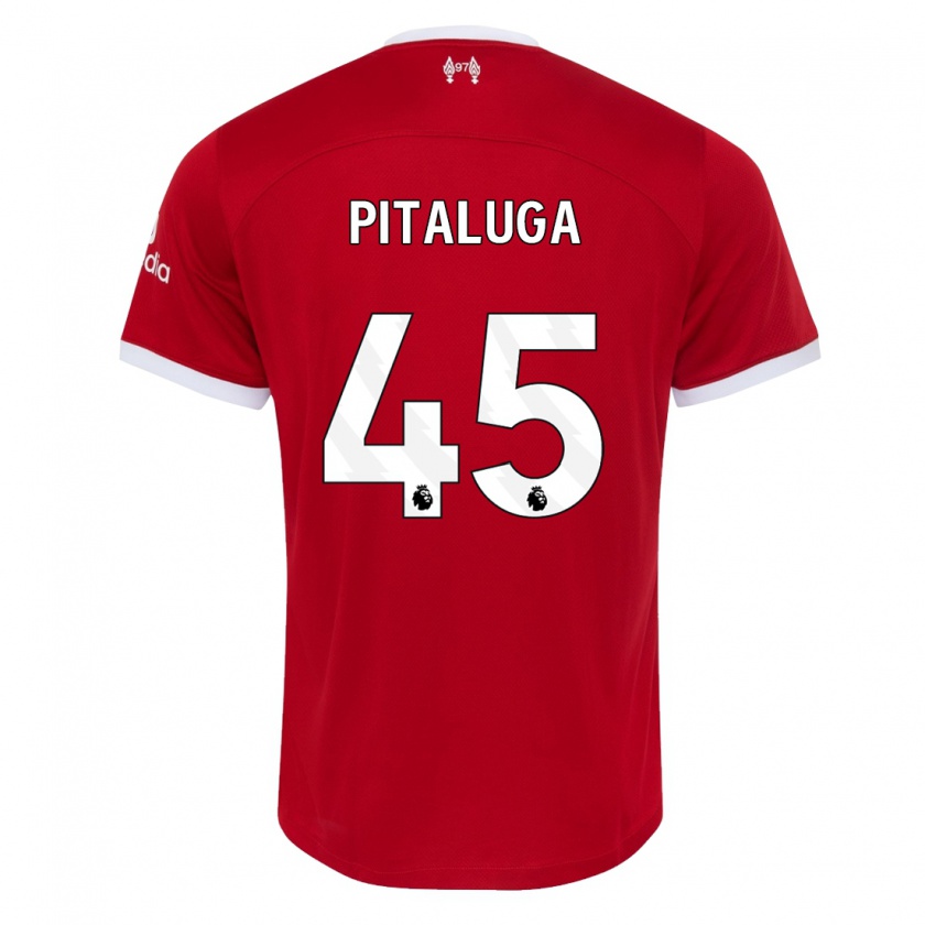 Kandiny Niño Camiseta Marcelo Pitaluga #45 Rojo 1ª Equipación 2023/24 La Camisa Chile