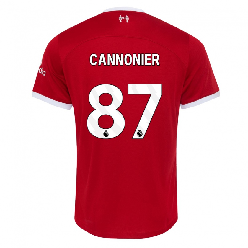 Kandiny Niño Camiseta Oakley Cannonier #87 Rojo 1ª Equipación 2023/24 La Camisa Chile