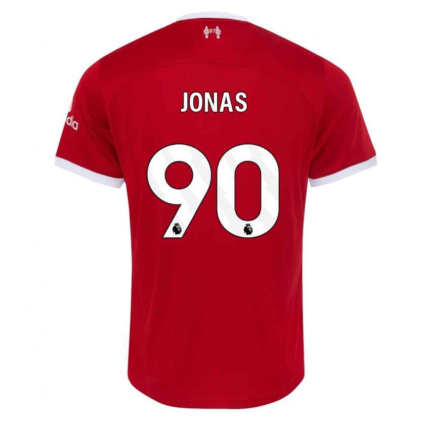 Kandiny Niño Camiseta Lee Jonas #90 Rojo 1ª Equipación 2023/24 La Camisa Chile