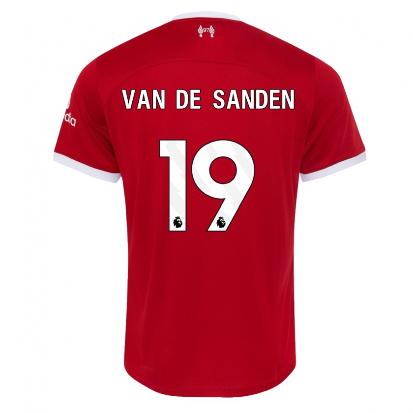 Kandiny Niño Camiseta Shanice Van De Sanden #19 Rojo 1ª Equipación 2023/24 La Camisa Chile