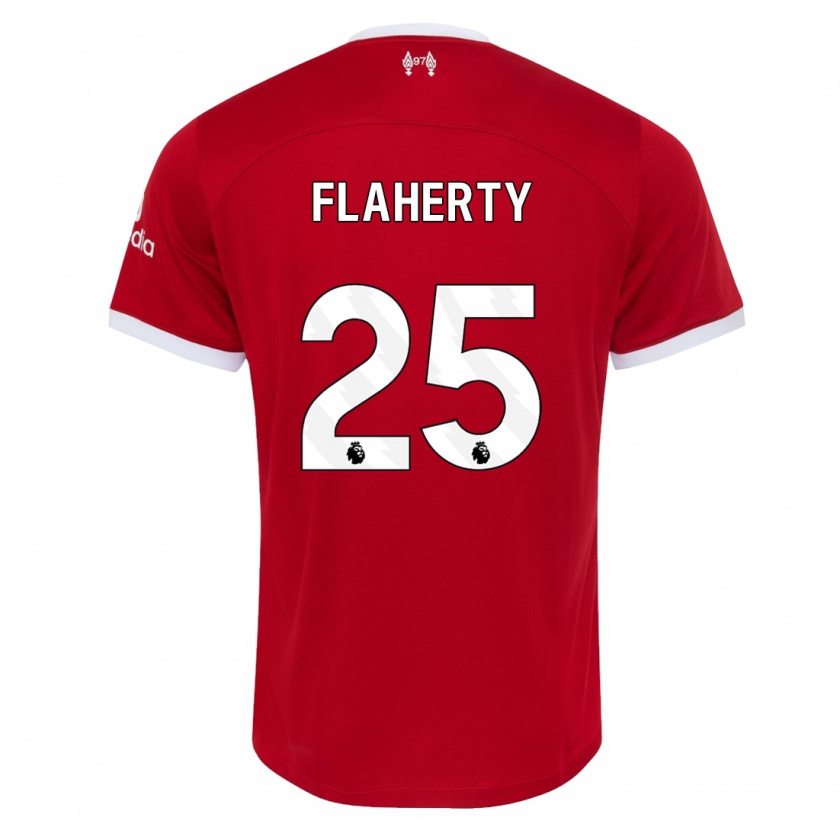 Kandiny Niño Camiseta Gilly Flaherty #25 Rojo 1ª Equipación 2023/24 La Camisa Chile