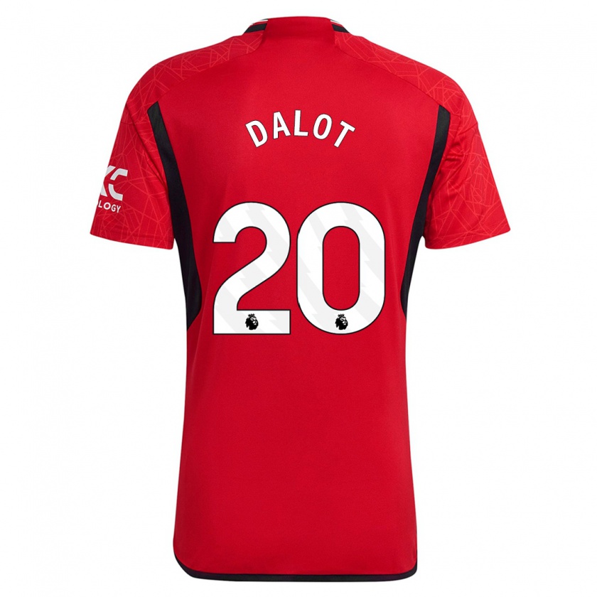Kandiny Niño Camiseta Diogo Dalot #20 Rojo 1ª Equipación 2023/24 La Camisa Chile