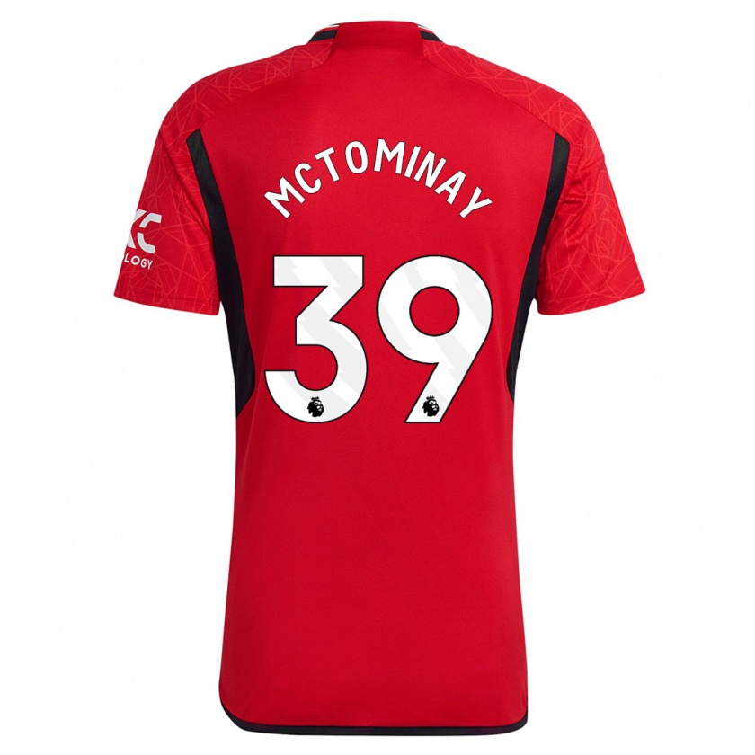 Kandiny Niño Camiseta Scott Mctominay #39 Rojo 1ª Equipación 2023/24 La Camisa Chile