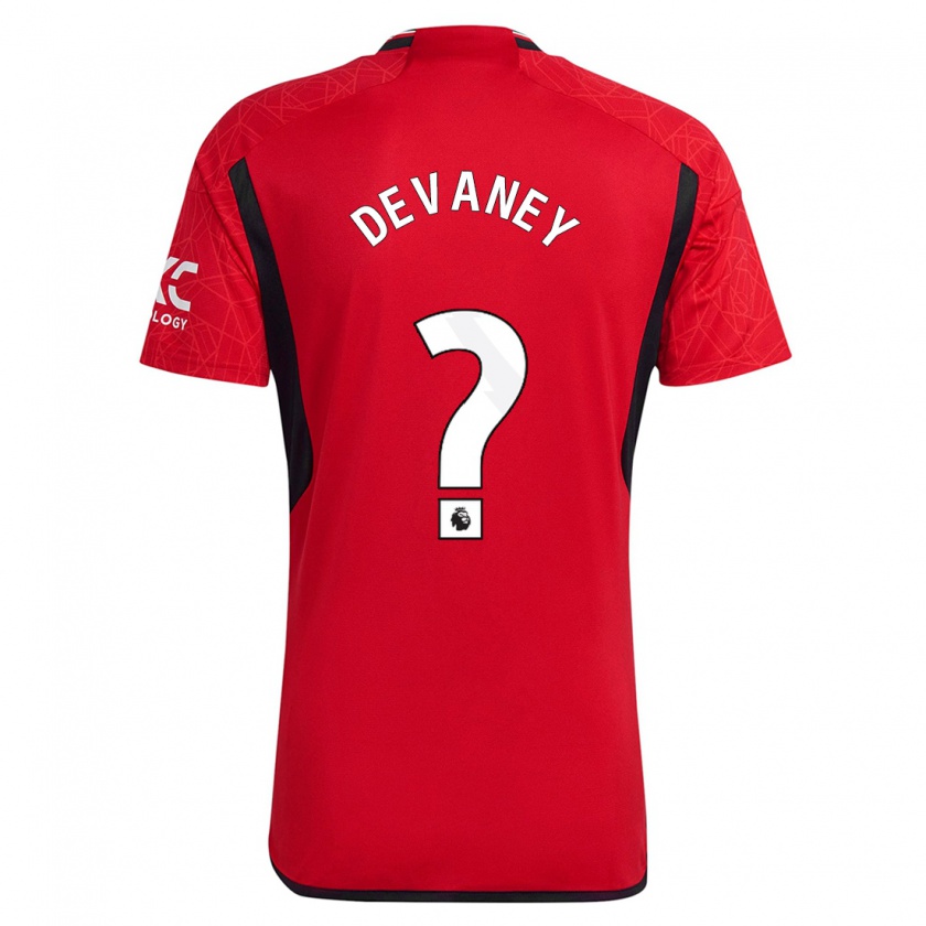 Kandiny Niño Camiseta Jacob Devaney #0 Rojo 1ª Equipación 2023/24 La Camisa Chile
