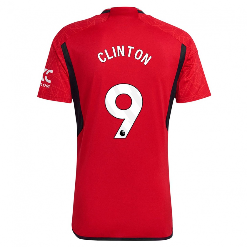 Kandiny Niño Camiseta Grace Clinton #9 Rojo 1ª Equipación 2023/24 La Camisa Chile