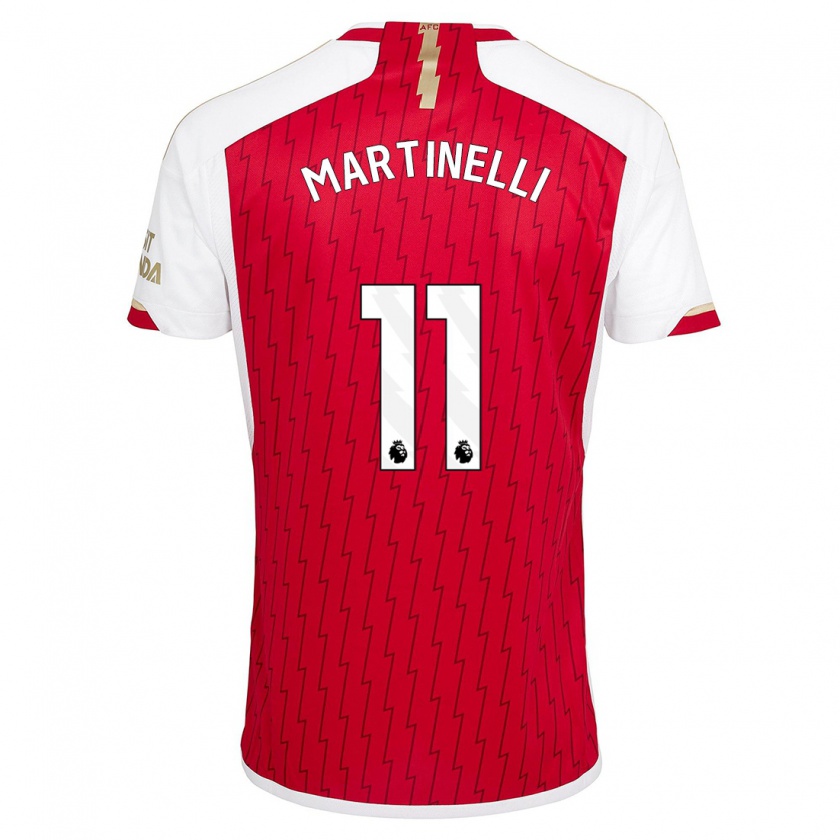Kandiny Niño Camiseta Gabriel Martinelli #11 Rojo 1ª Equipación 2023/24 La Camisa Chile