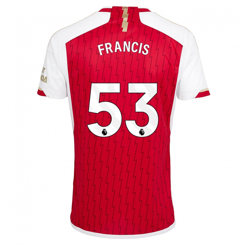 Kandiny Niño Camiseta Jack Henry-Francis #53 Rojo 1ª Equipación 2023/24 La Camisa Chile
