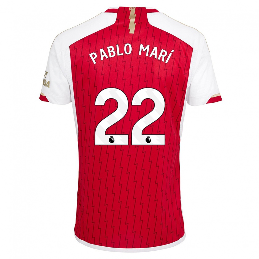 Kandiny Niño Camiseta Pablo Mari #22 Rojo 1ª Equipación 2023/24 La Camisa Chile