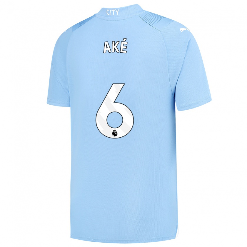 Kandiny Niño Camiseta Nathan Aké #6 Azul Claro 1ª Equipación 2023/24 La Camisa Chile