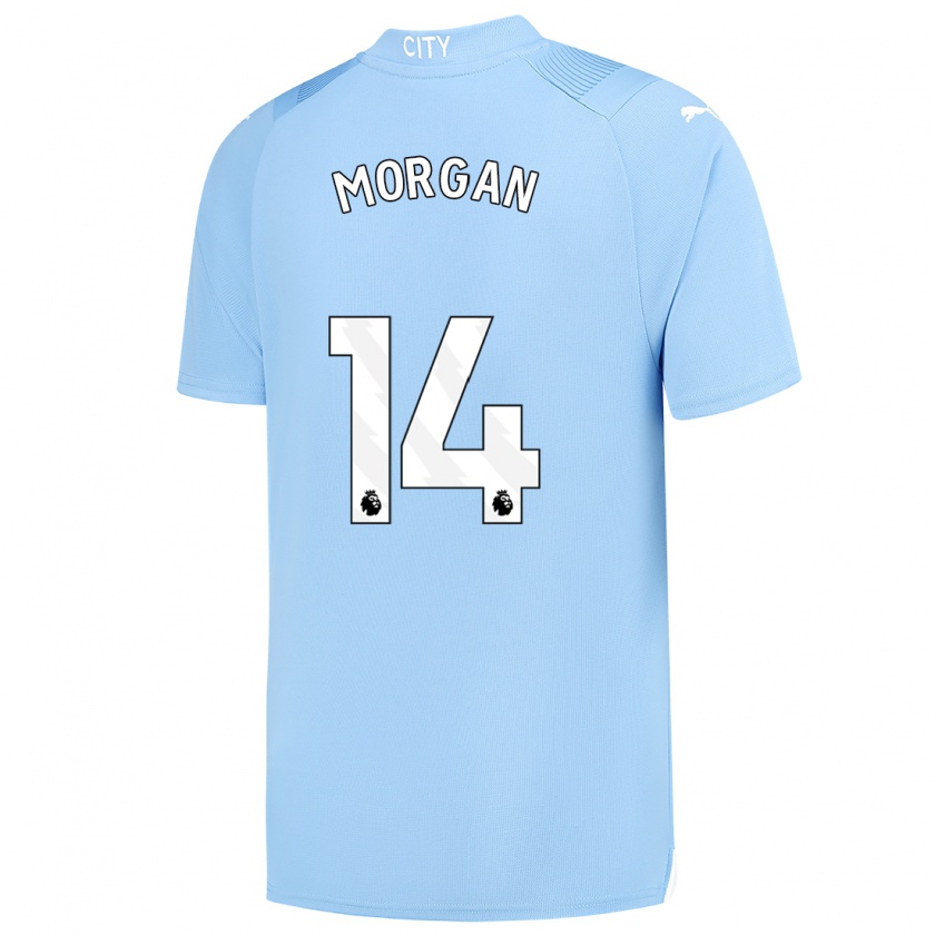 Kandiny Niño Camiseta Esme Morgan #14 Azul Claro 1ª Equipación 2023/24 La Camisa Chile