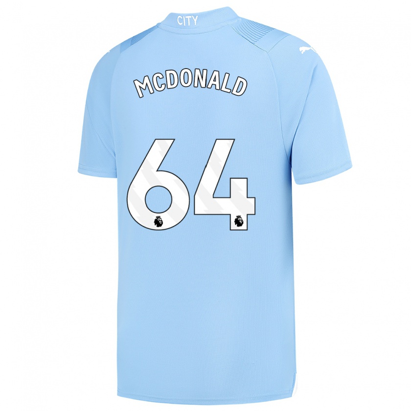 Kandiny Niño Camiseta Rowan Mcdonald #64 Azul Claro 1ª Equipación 2023/24 La Camisa Chile