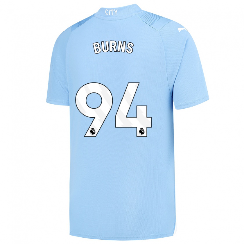 Kandiny Niño Camiseta Finley Burns #94 Azul Claro 1ª Equipación 2023/24 La Camisa Chile