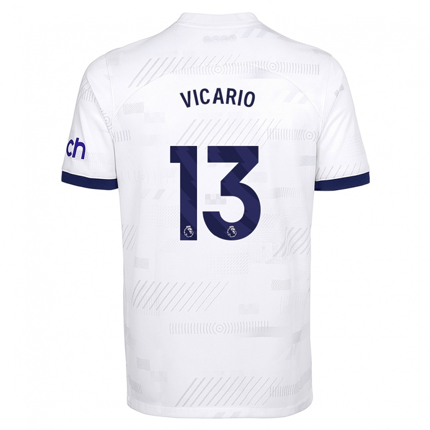 Kandiny Niño Camiseta Guglielmo Vicario #13 Blanco 1ª Equipación 2023/24 La Camisa Chile