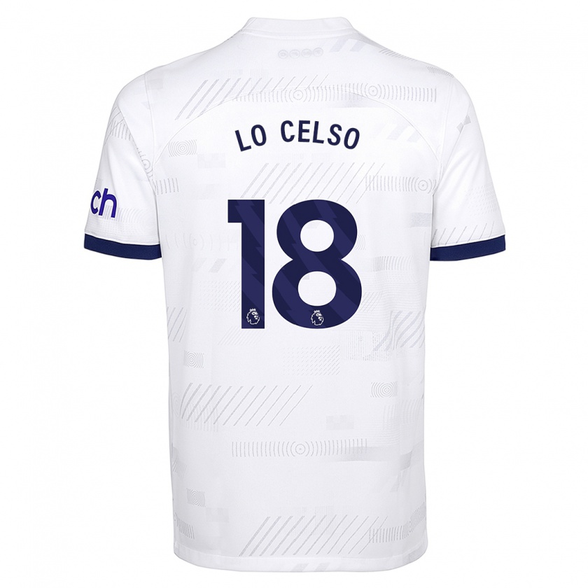 Kandiny Niño Camiseta Giovani Lo Celso #18 Blanco 1ª Equipación 2023/24 La Camisa Chile