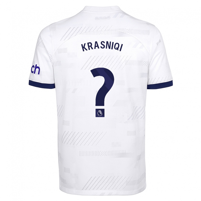 Kandiny Niño Camiseta Elliot Krasniqi #0 Blanco 1ª Equipación 2023/24 La Camisa Chile