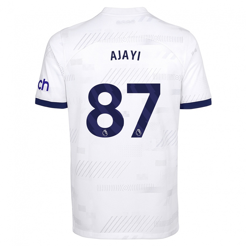 Kandiny Niño Camiseta Damola Ajayi #87 Blanco 1ª Equipación 2023/24 La Camisa Chile