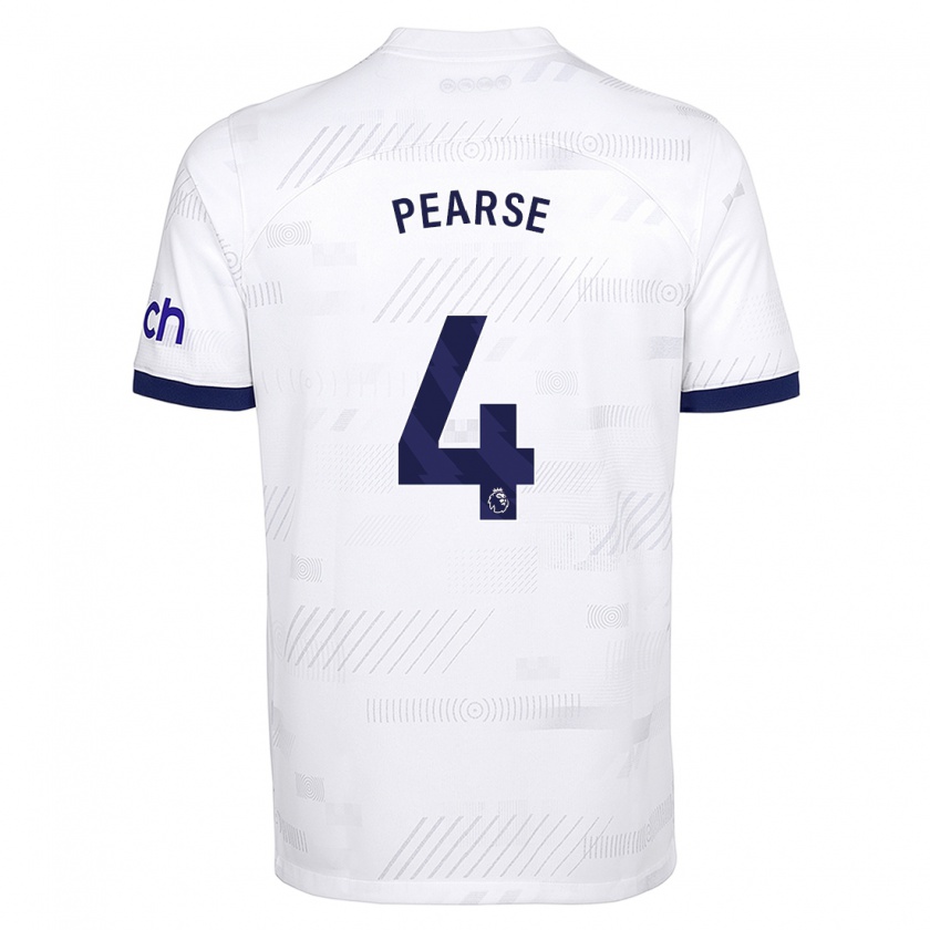 Kandiny Niño Camiseta Gracie Pearse #4 Blanco 1ª Equipación 2023/24 La Camisa Chile