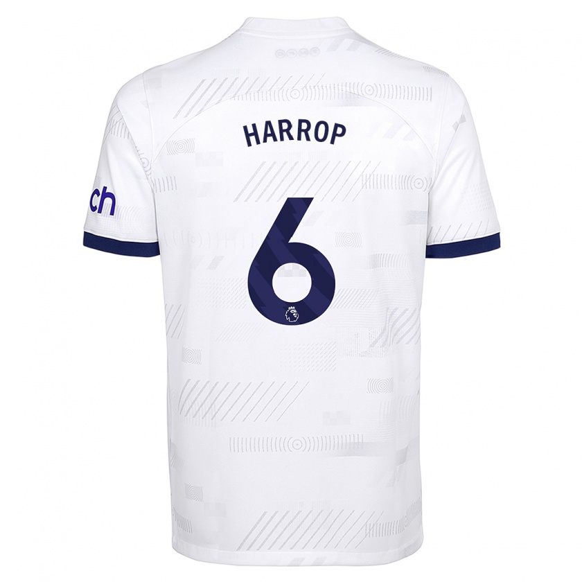 Kandiny Niño Camiseta Kerys Harrop #6 Blanco 1ª Equipación 2023/24 La Camisa Chile