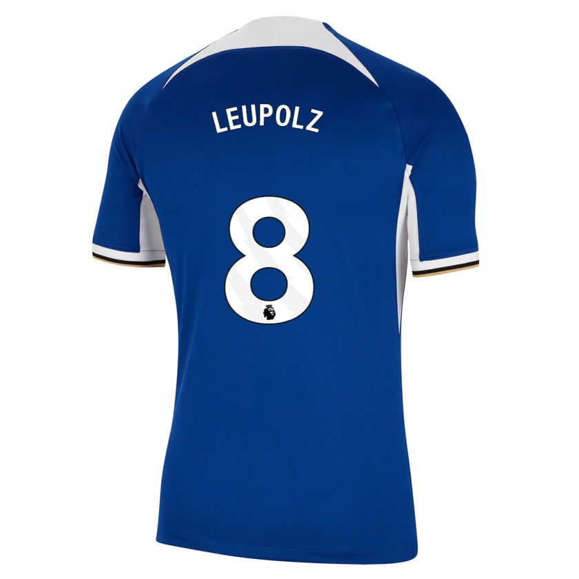 Kandiny Niño Camiseta Melanie Leupolz #8 Azul 1ª Equipación 2023/24 La Camisa Chile