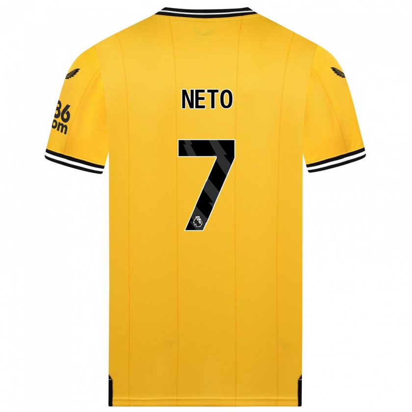 Kandiny Niño Camiseta Pedro Neto #7 Amarillo 1ª Equipación 2023/24 La Camisa Chile