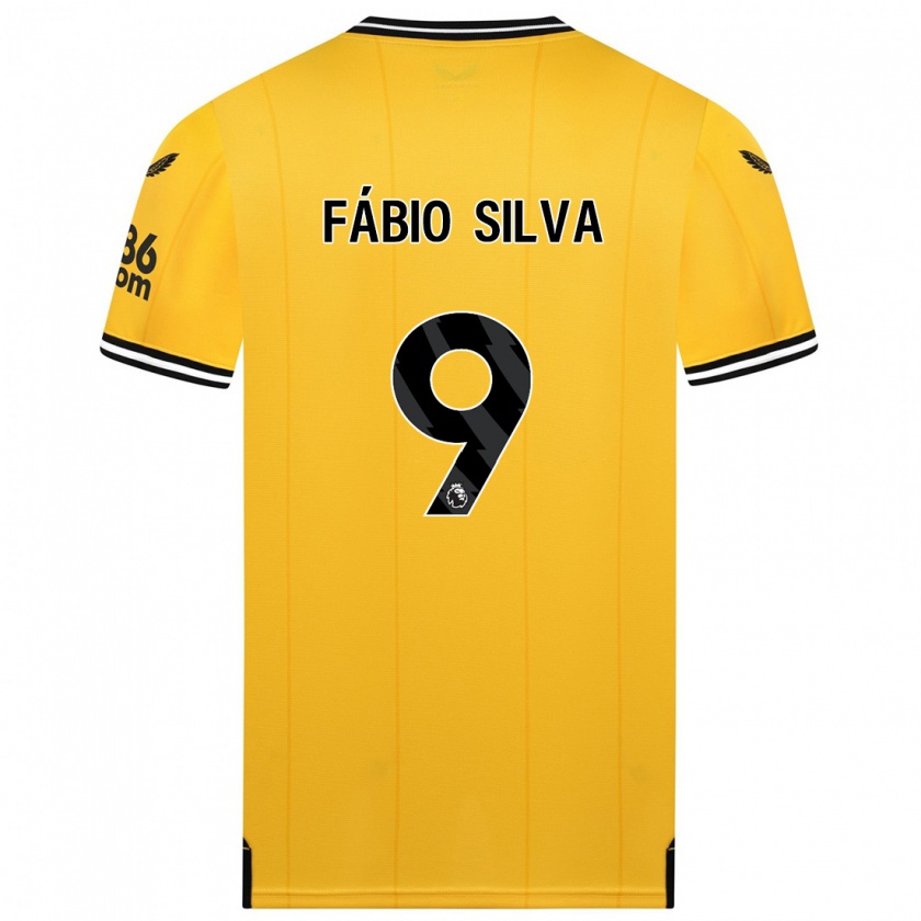 Kandiny Niño Camiseta Fábio Silva #9 Amarillo 1ª Equipación 2023/24 La Camisa Chile