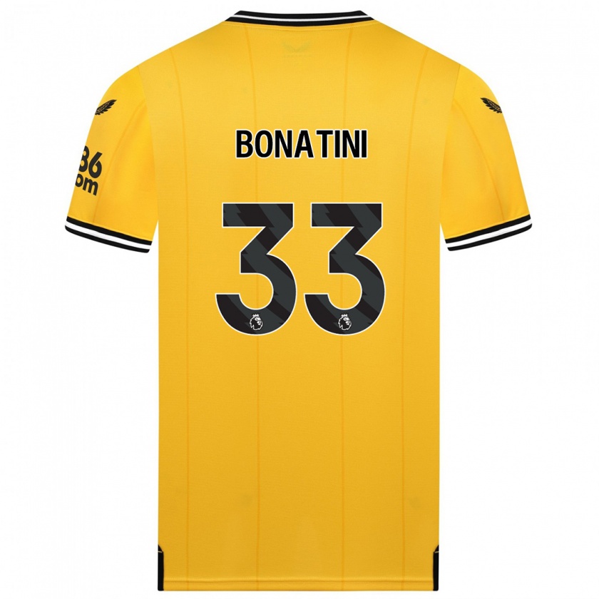 Kandiny Niño Camiseta Leo Bonatini #33 Amarillo 1ª Equipación 2023/24 La Camisa Chile