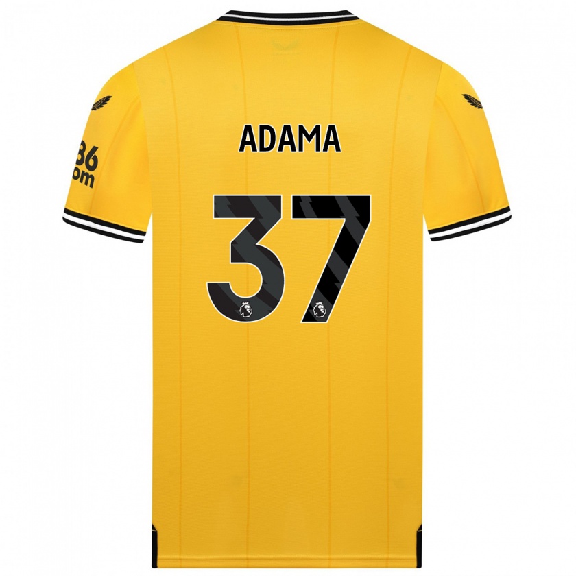 Kandiny Niño Camiseta Adama Traore #37 Amarillo 1ª Equipación 2023/24 La Camisa Chile