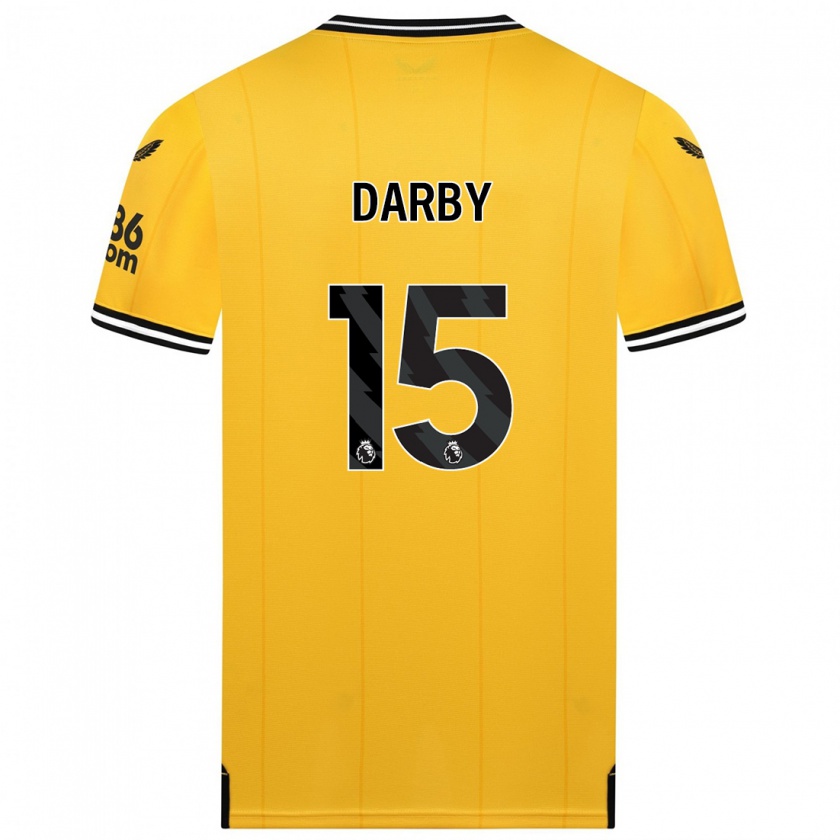 Kandiny Niño Camiseta Kelly Darby #15 Amarillo 1ª Equipación 2023/24 La Camisa Chile