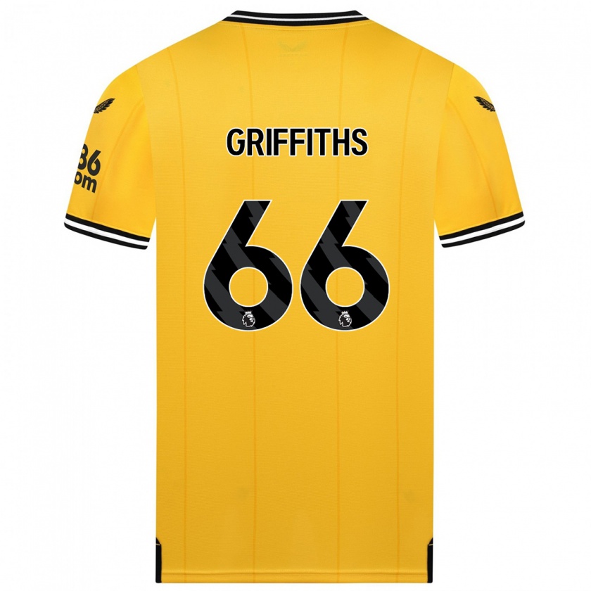 Kandiny Niño Camiseta Harvey Griffiths #66 Amarillo 1ª Equipación 2023/24 La Camisa Chile