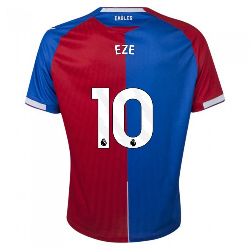 Kandiny Niño Camiseta Eberechi Eze #10 Rojo Azul 1ª Equipación 2023/24 La Camisa Chile